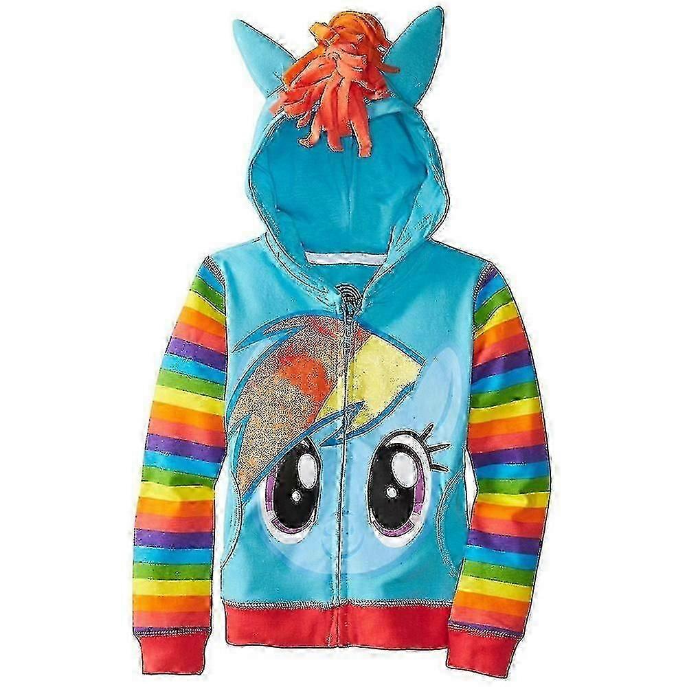 Sudadera con capucha y cremallera para niños y niñas con estampado de My Little Pony Pattern Twilight Rainbow Dash Abrigo con capucha jm
