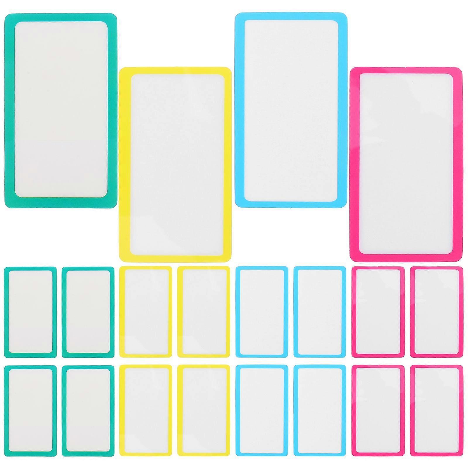 20pcs Reusable Dry Erase School Labels Removable Sticky Labels Name Tags Stickers for Classroom Office School Kitchens Use