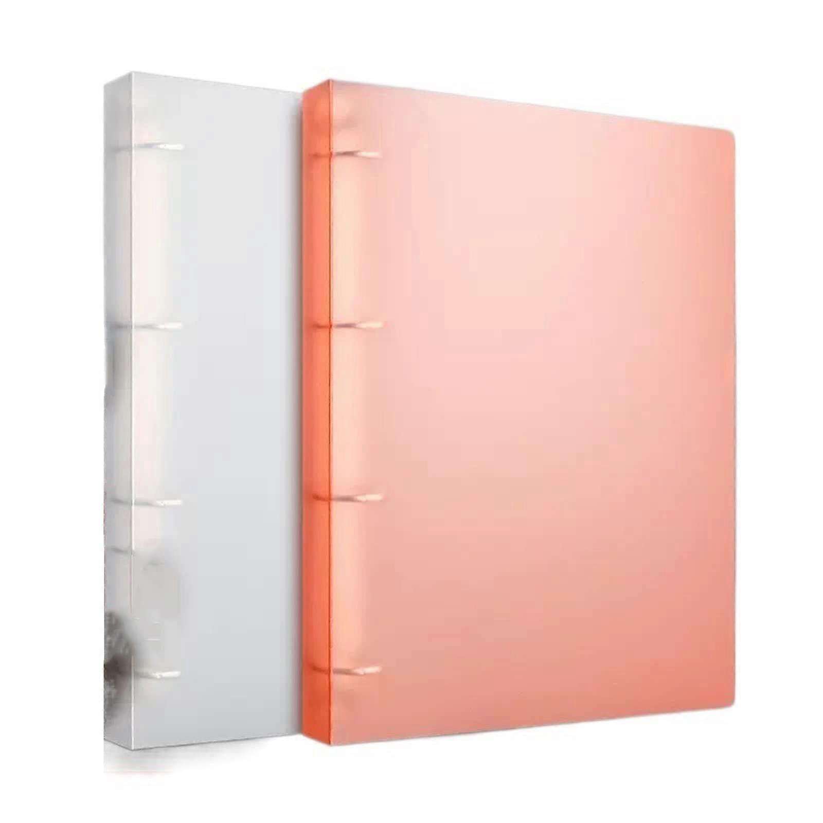 Briefcase File Folder A4 2 Pack Multicolor Large Plastic Organizer with Four-Hole Fifth Hole (Color: D, Col Grijs)