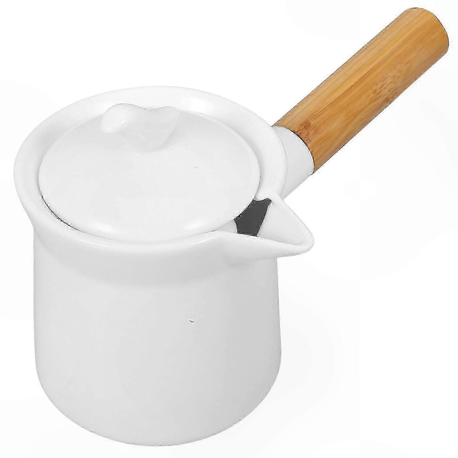 Versatile Ceramic Milk Warmer with Ergonomic Handle for Diverse Cooking Needs