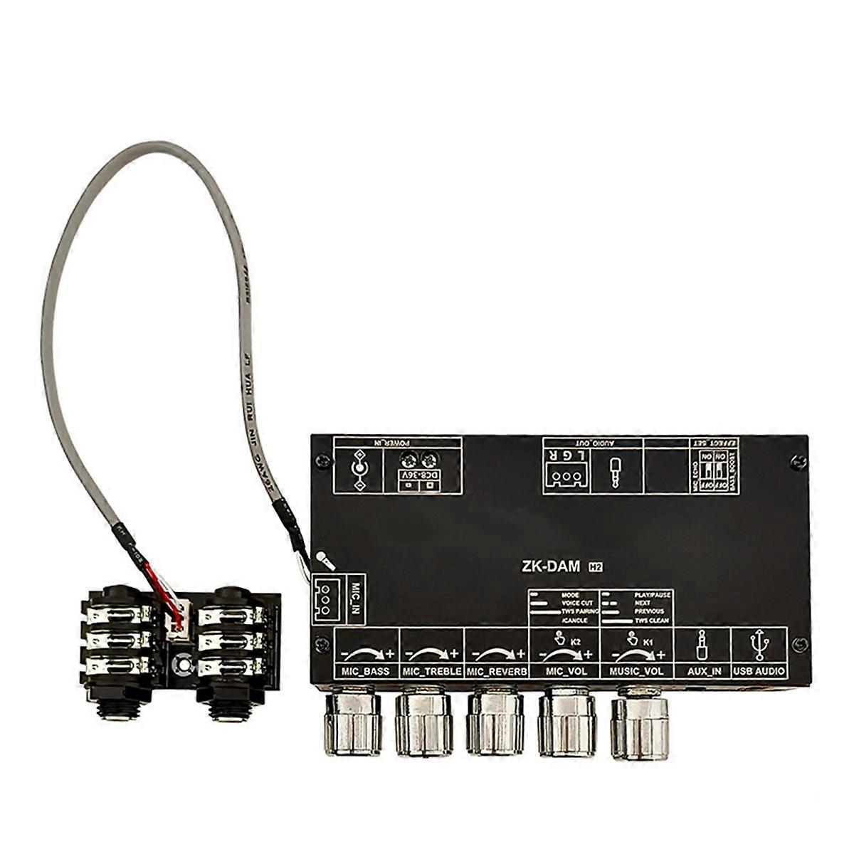 DAM H2 Karaoke Reverberation Board Isolated Low Noise Pre-Stage Effector Microphone Bluetooth USB Di