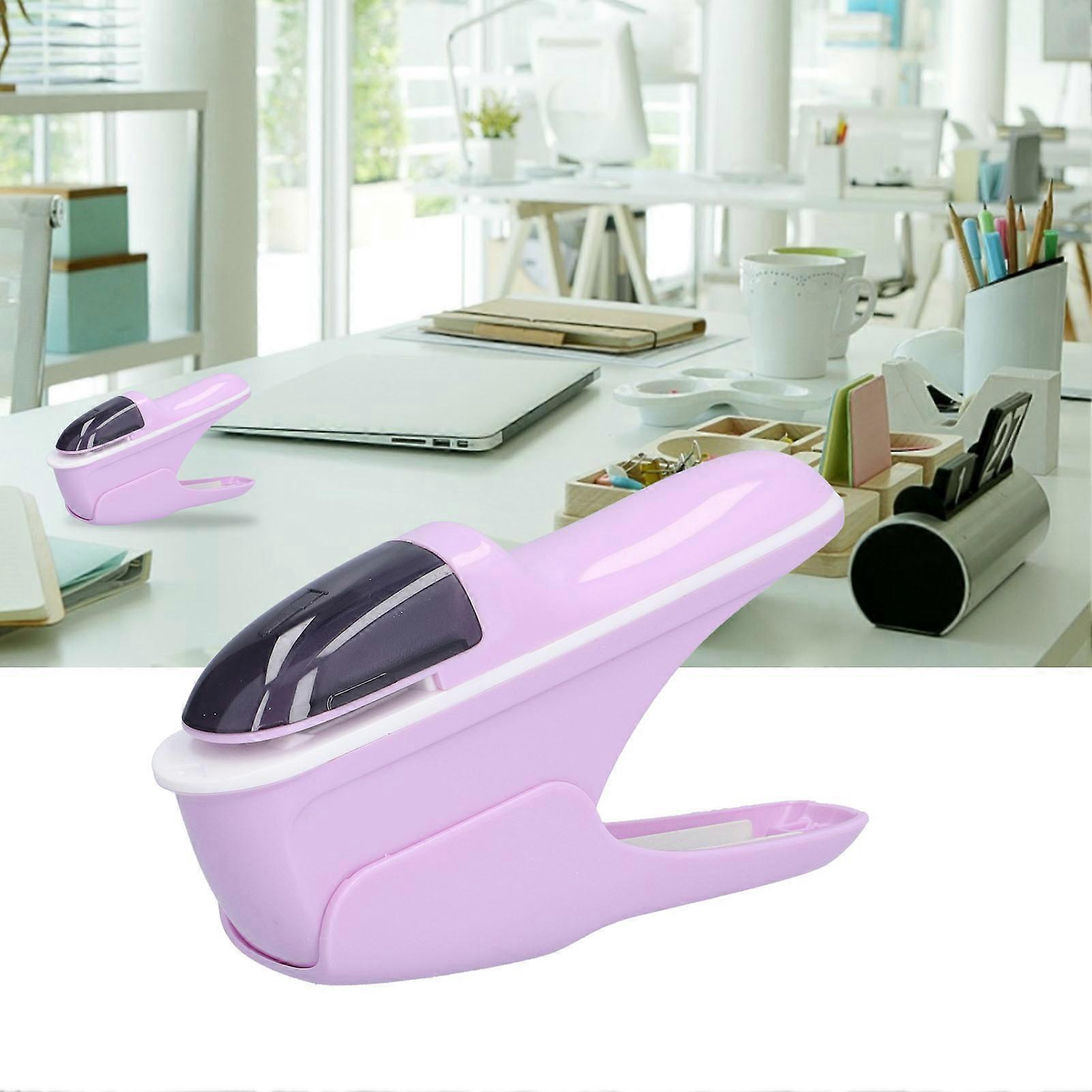 Stapleless Stapler ABS Binding 7 Sheets A4 Paper Purple