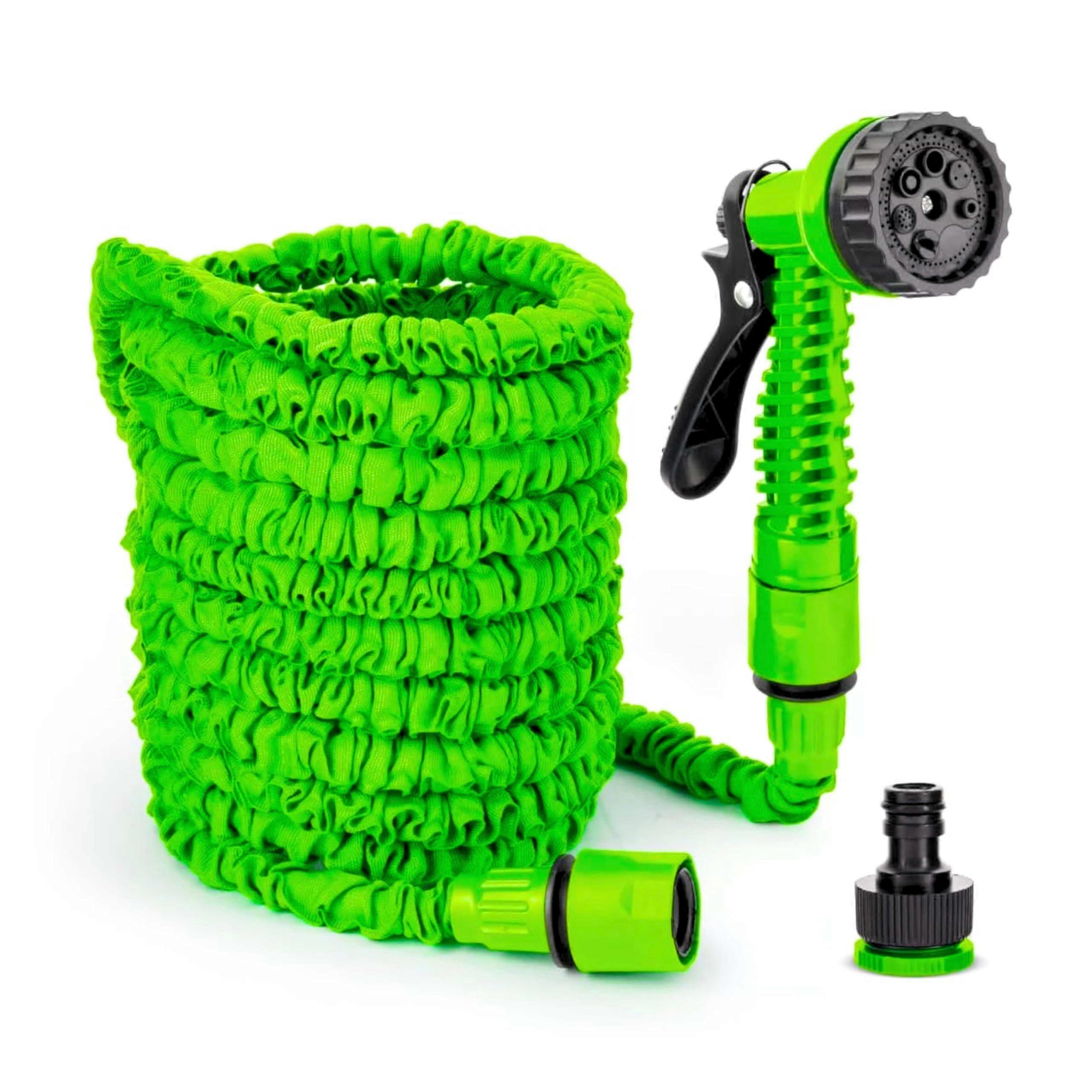 15m Expanding Garden Hose Set with 7-Dial Spray Gun, Lightweight Flexible Water Hose, Durable Kink-Free Design, Easy Storage