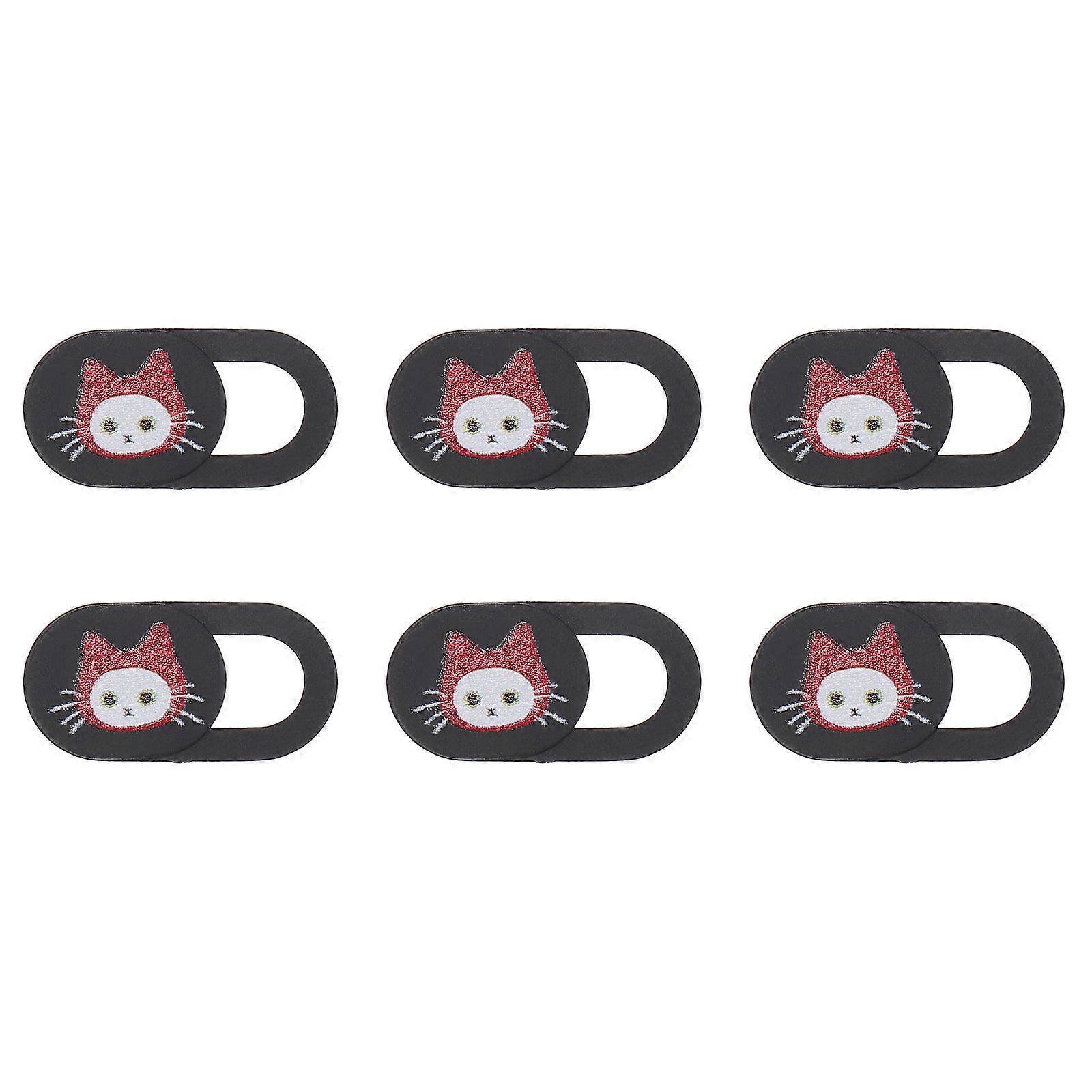 Privacy Protection Cover Slide for Laptop Privacy Plastic Black Sliding Lid 6Pcs