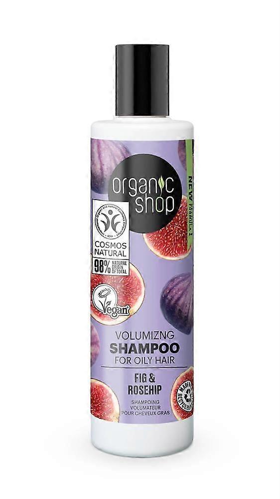 Organic Shop OS Volumizing Shampoo for Oily Hair Fig & Rosehip 280ml - 2 Pack