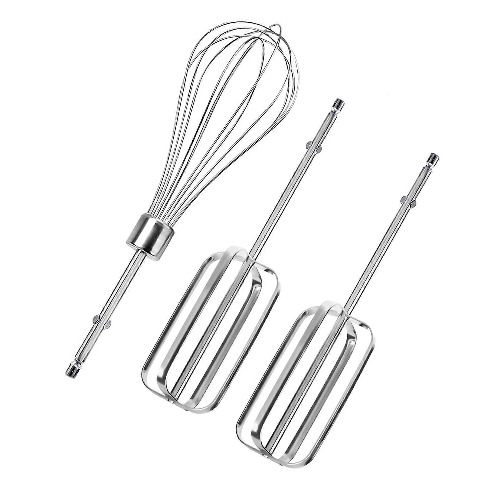 Hand Mixer Attachments, Stainless Steel Whisks, 3 Piece Set For Effortless Mixing Of Eggs And Flour, Fits Most Mixers
