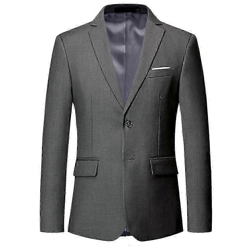 Men's Business Blazer Solid Slim Fit Jacket