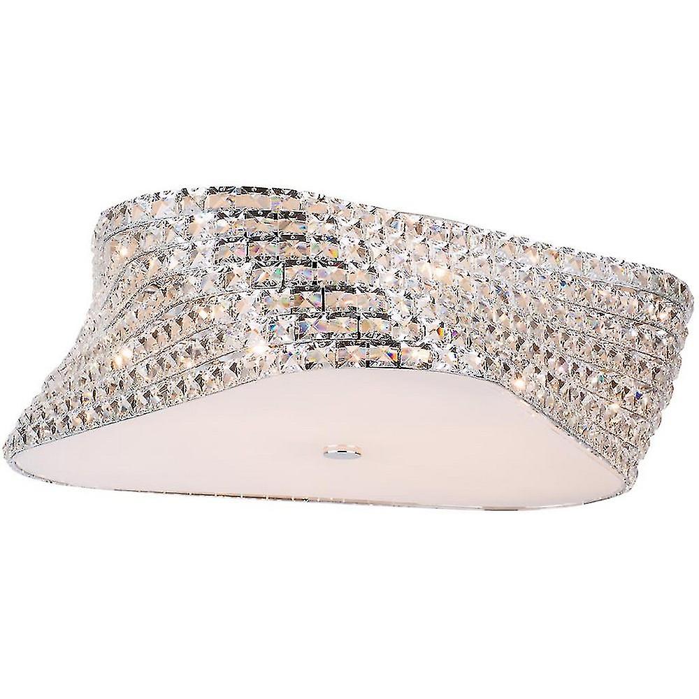 Linea Verdace Trium Glass & Crystal Ceiling Light Chrome