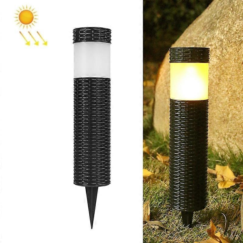 Solar Cylinder Lawn Light, Style: Simulation Flame Simulation Flame