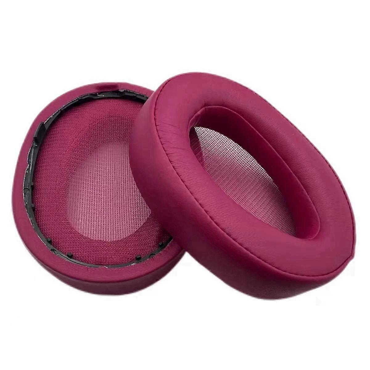 1 Pair Sponge Ear Pads for MDR-100AAP 100A H600A Headset Cushion Cover Earpads Replacement Bordeaux Red