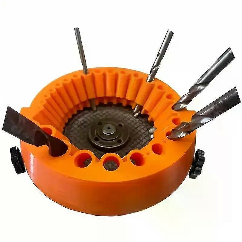 Electric Drill Bit Sharpener w/ 20 Grinding Stations for 2-13mm Bits Durable Plastic Fits 125mm Grinders | Includes Holder