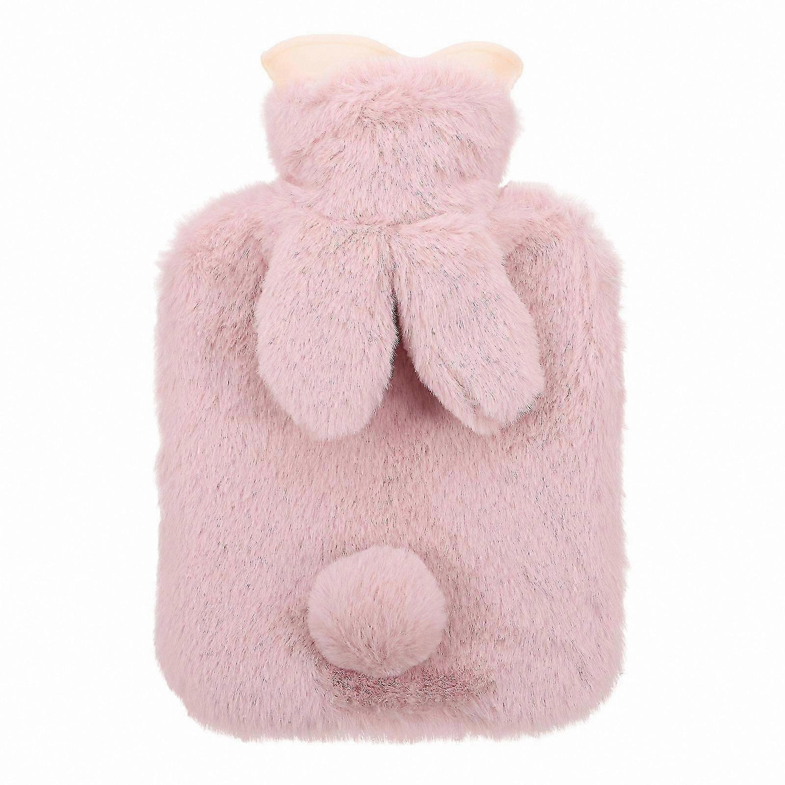 Plush Rabbit-Shaped Hot Water Bottle with Soft Cover, 500ml Belly Warmer for Adults, Office, and School Use, 1 Piece