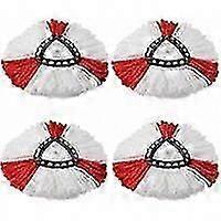 Set of 4 Vileda Turbo Twist Mop Replacement Heads, 2-in-1 Microfiber Mop Heads for Easy Wringing and Cleaning