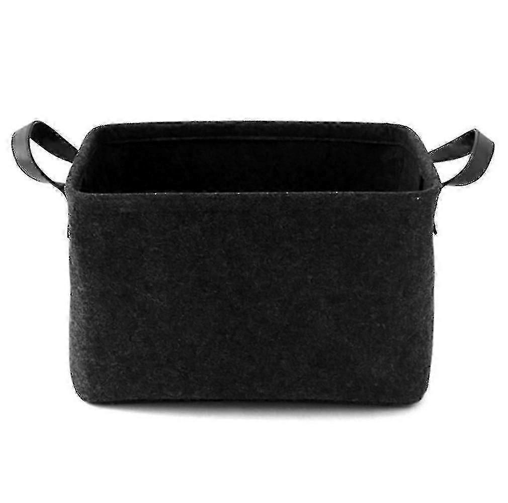 Storage Basket With Two Handles, Felt Basket For Toys, Books,magazines