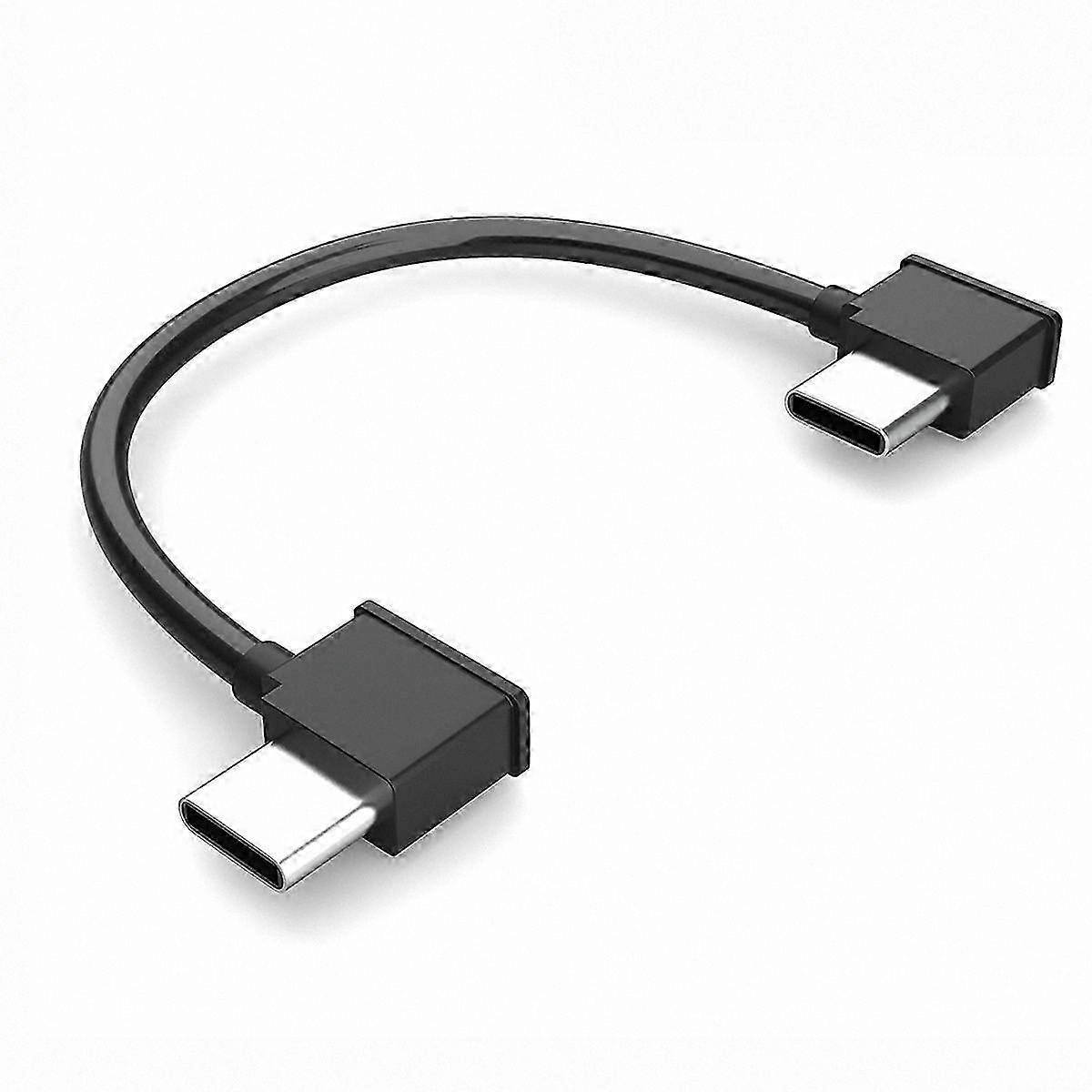 Right Angle USB-C to Type-C Cable 15cm for Data Transfer and Charging-Compatible with Various Devices