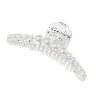 Presilha de cabelo com pérolas, modelo 2021, ideal para festas e eventos femininos. Tamanho grande, perfeita para maquiagem e penteados.