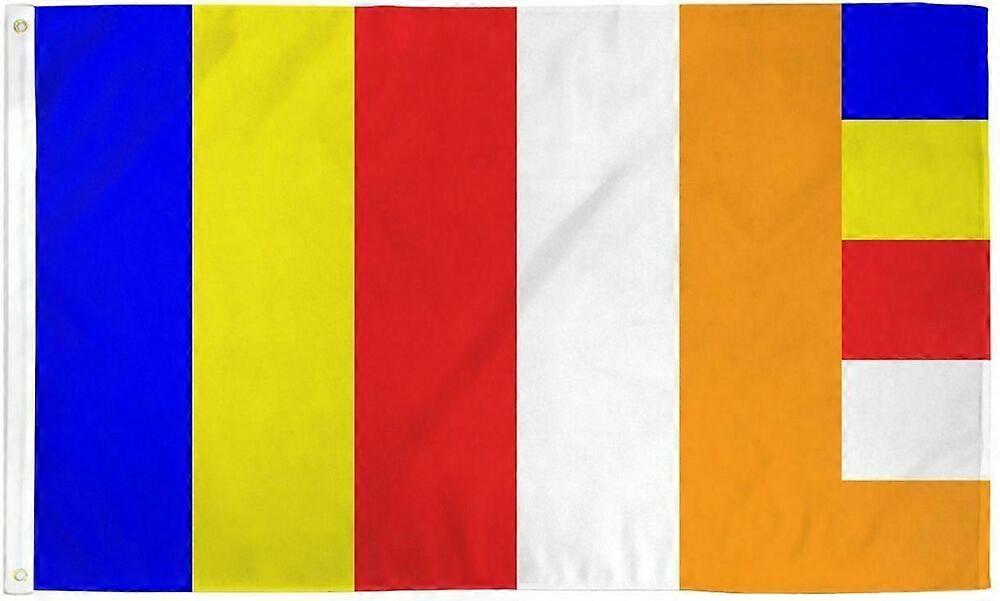 Drapeau poly bouddhiste - Bouddha - Bouddhisme - Religieux Type A 606