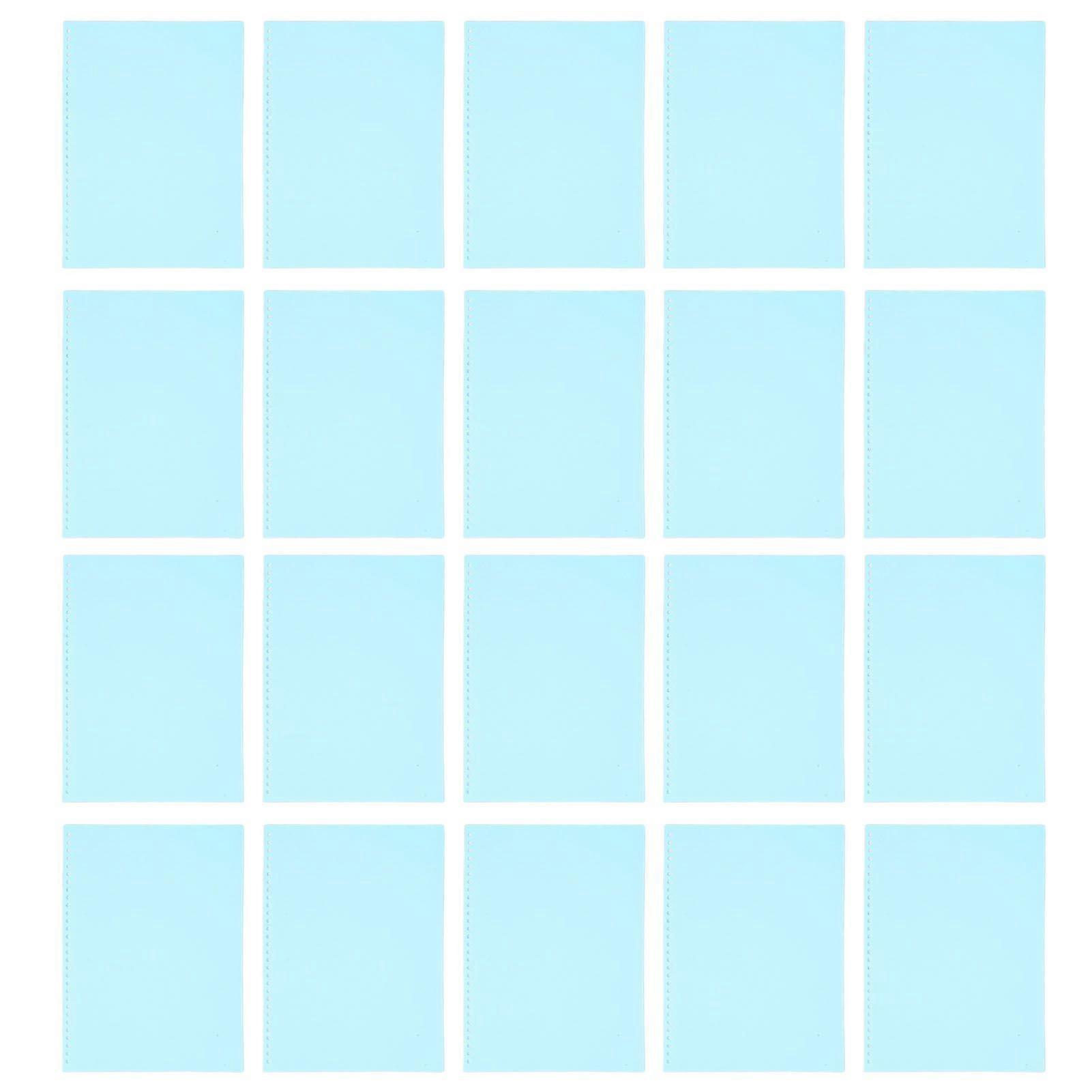 20Pcs Sheet Protector Paper Binding Cover Matte A4 30 Holes PP Plastic for Presentation Light Green