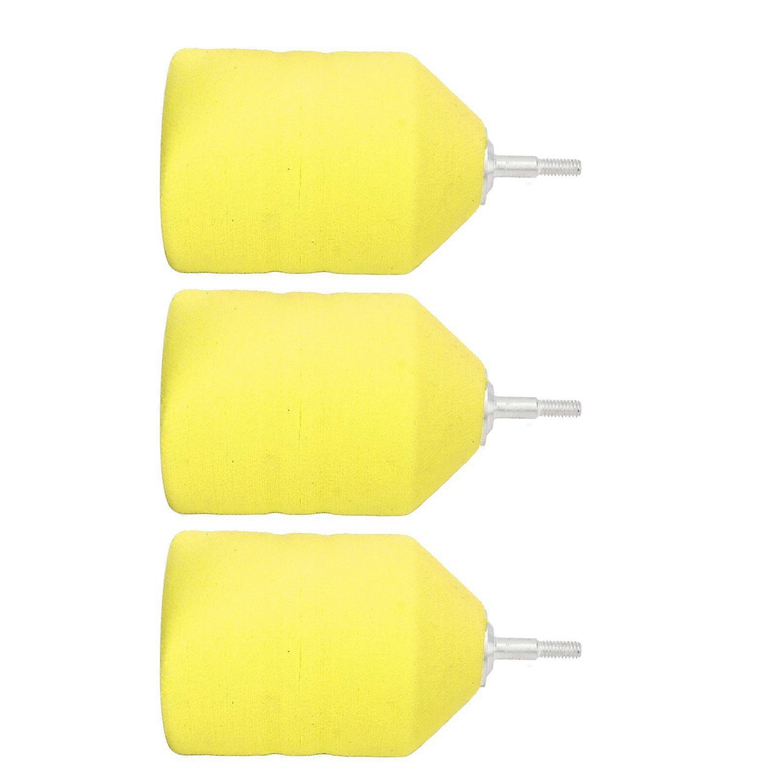 3PCS Sponge Arrow Head EVA Aluminium Alloy Archery Training Accessory for Archery Battle Tagging Game Yellow