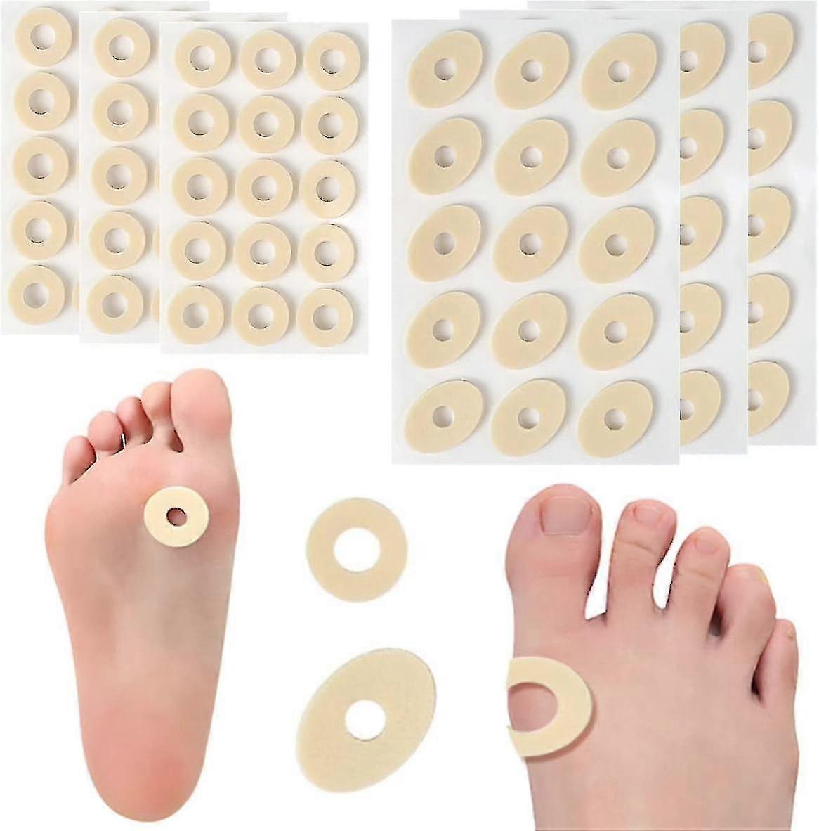10 Pieces Corn Cushions, Soft Latex Foam Self Adhesive Callus Pads Corn Pad Anti Friction Reduce Foot And Heel Pain, 2 Models SXQ