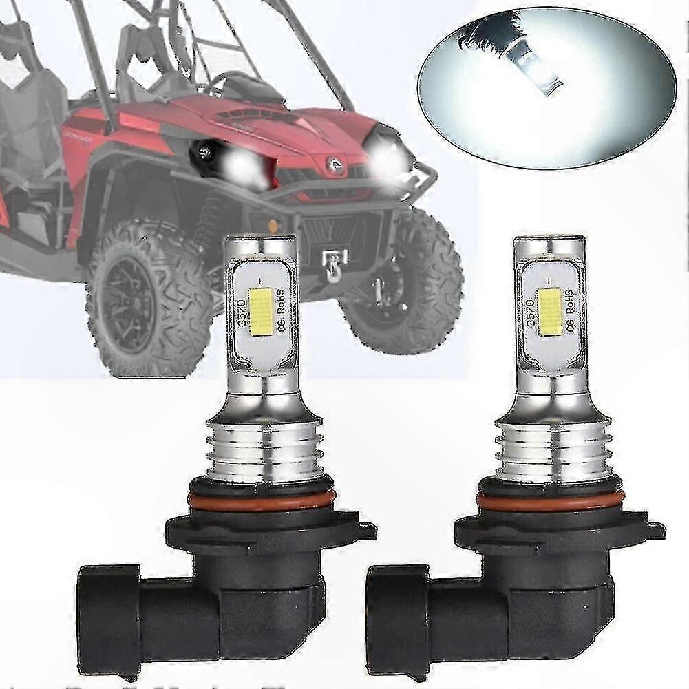 2pcs LED Headlight Bulbs HB3 White for ATV UTV Models