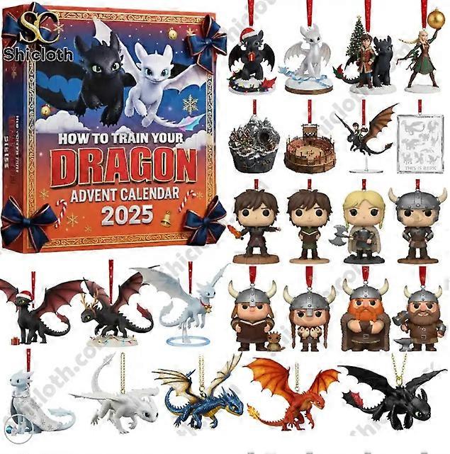 Best How to Train Your Dragon Advent Holiday Blind Box Christmas Tree Decoration Acrylic Pendant