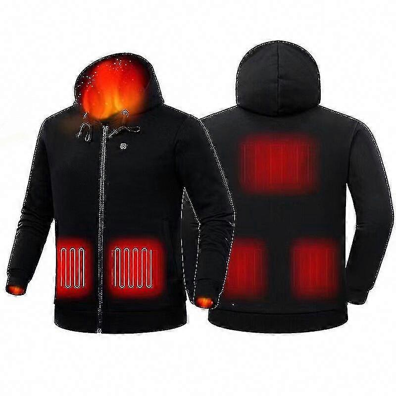 ساخنة كامل الرمز البريدي الكهربائية هوديي خفيفة الوزن التدفئة سترة من النوع الثقيل للرجال والنساء