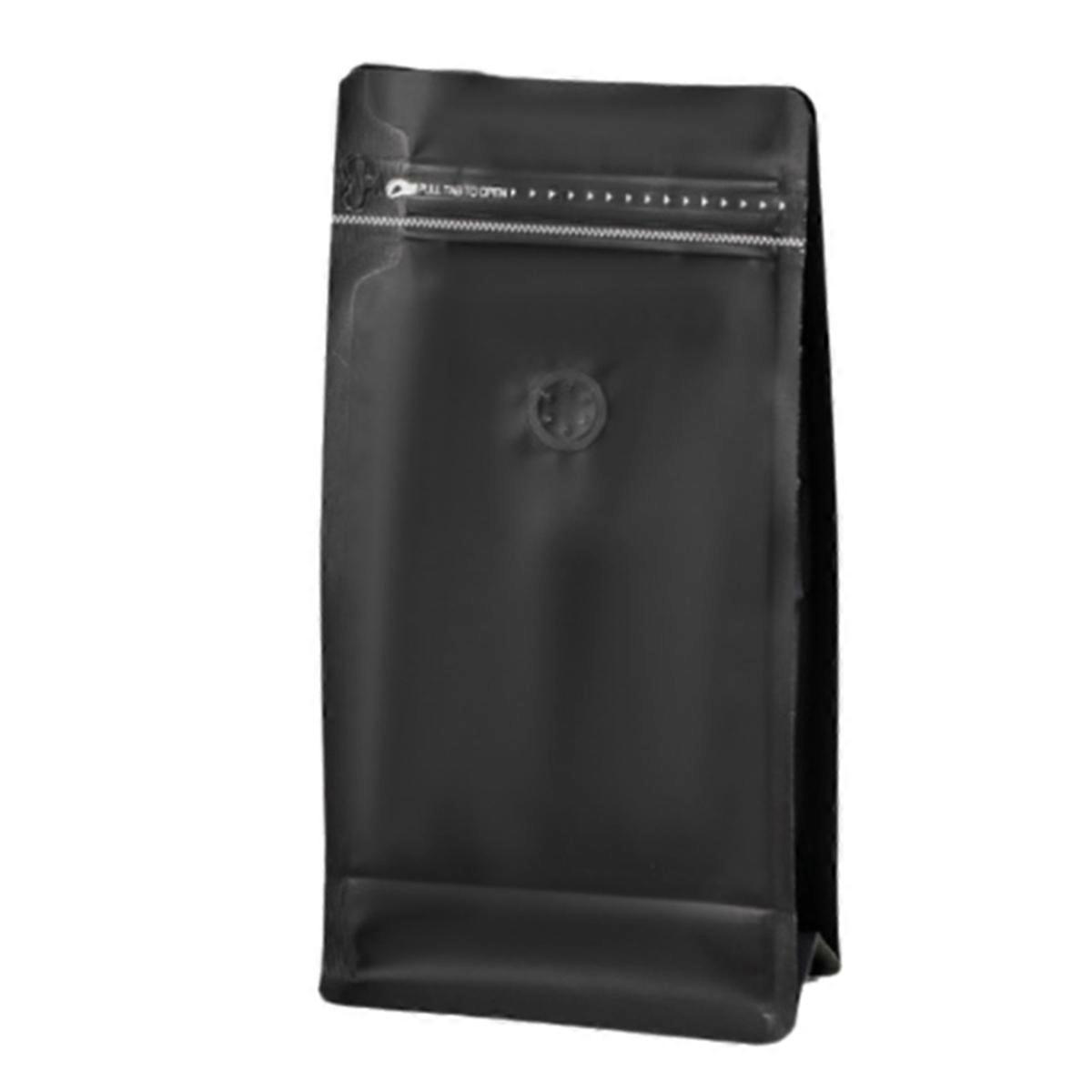 50 PCS Coffee Bags with Valve Flat Bottom Standing Coffee Beans Storage Bags Reusable Heat Seal Side