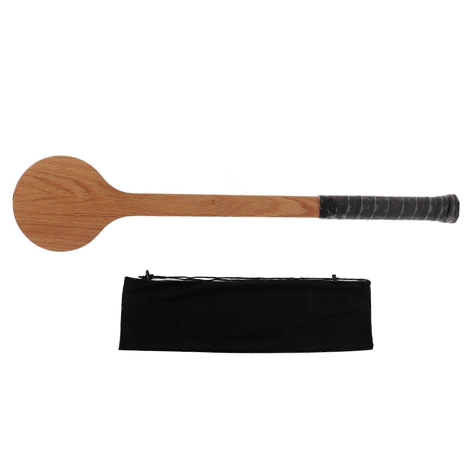 Tennis Pointer Spoon Wood Sweet Pointer Trainer Racket Swing Practice Training Aid with Storage Bag for Sports60cm/23.6in Version