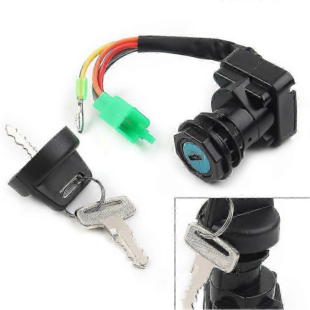 Motorcycle Ignition Key Switch for Suzuki LT-F300F King Quad 4WD Models from 1999 to 2002
