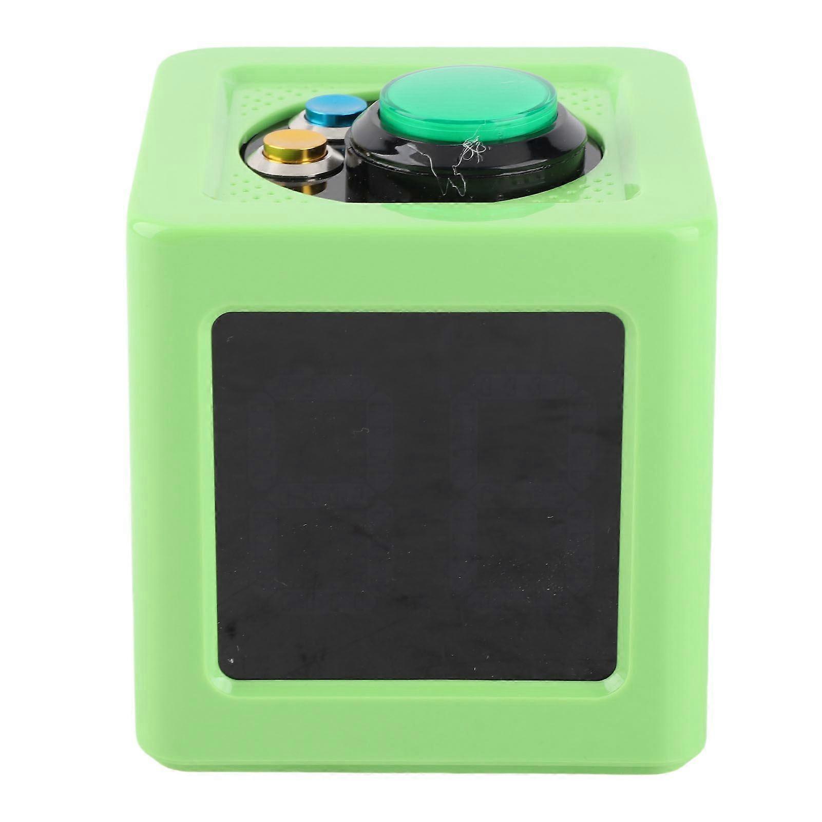 Cube Timer 1,4 pouces, chronomètre numérique à 4 faces, compte à rebours pour poker privé, échecs, casinos, vert