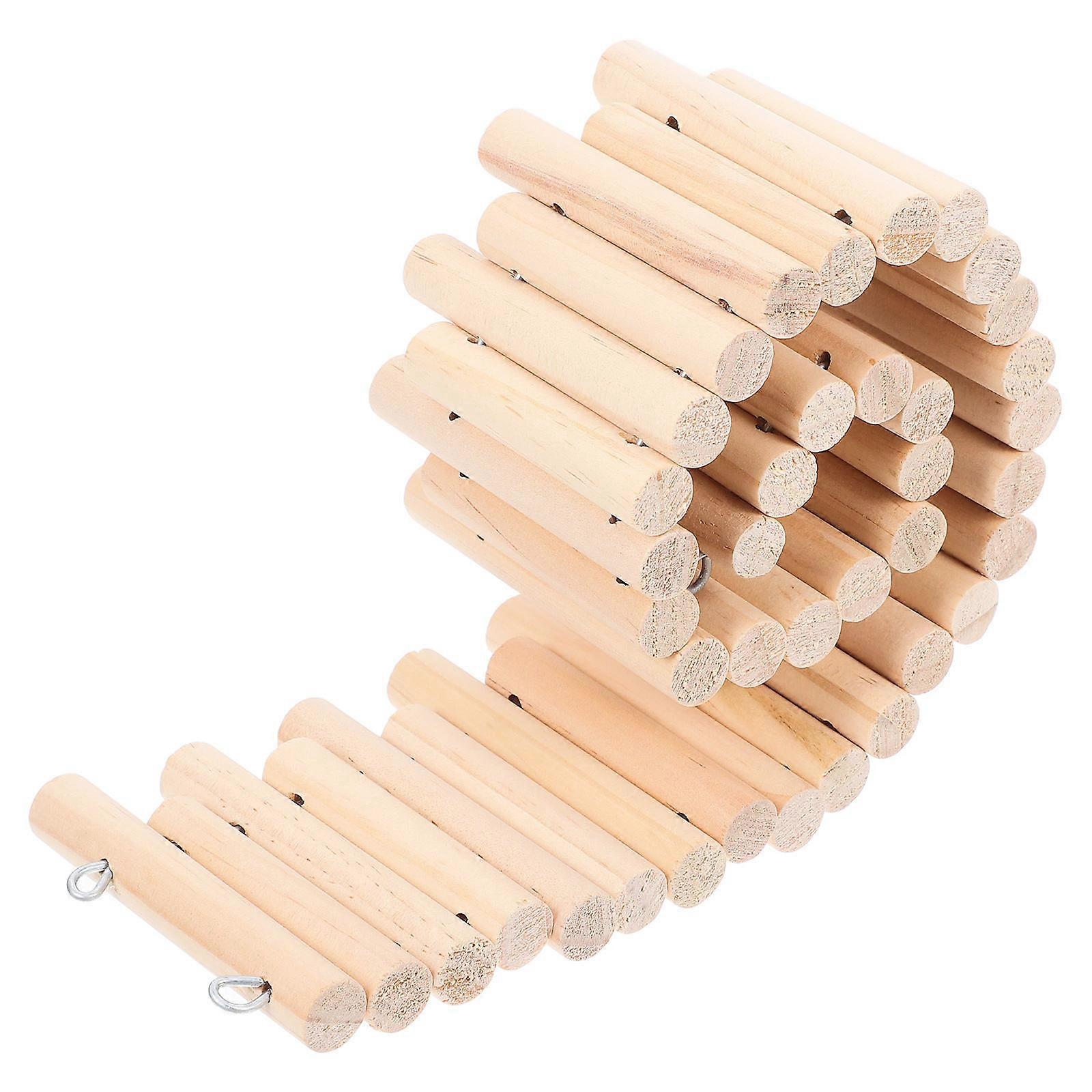 Wooden Hamster Ladder Bridge for Exercise 5Pcs Bendable Platform Toy