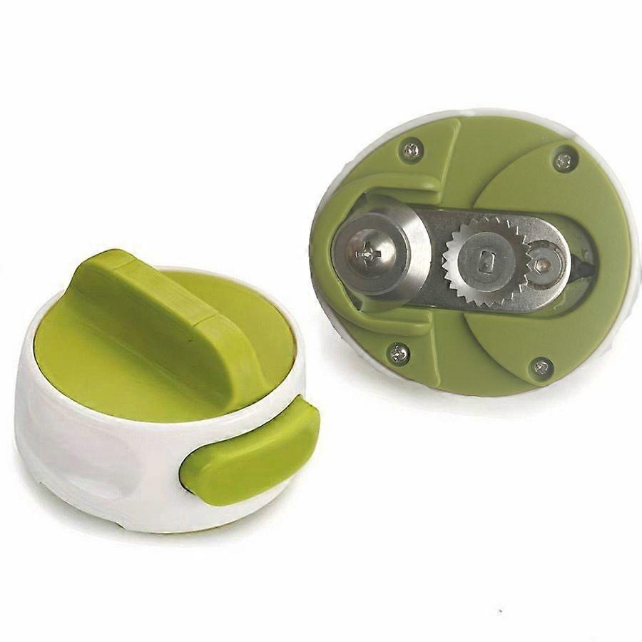 Compact can opener, can opener with automatic grip, green