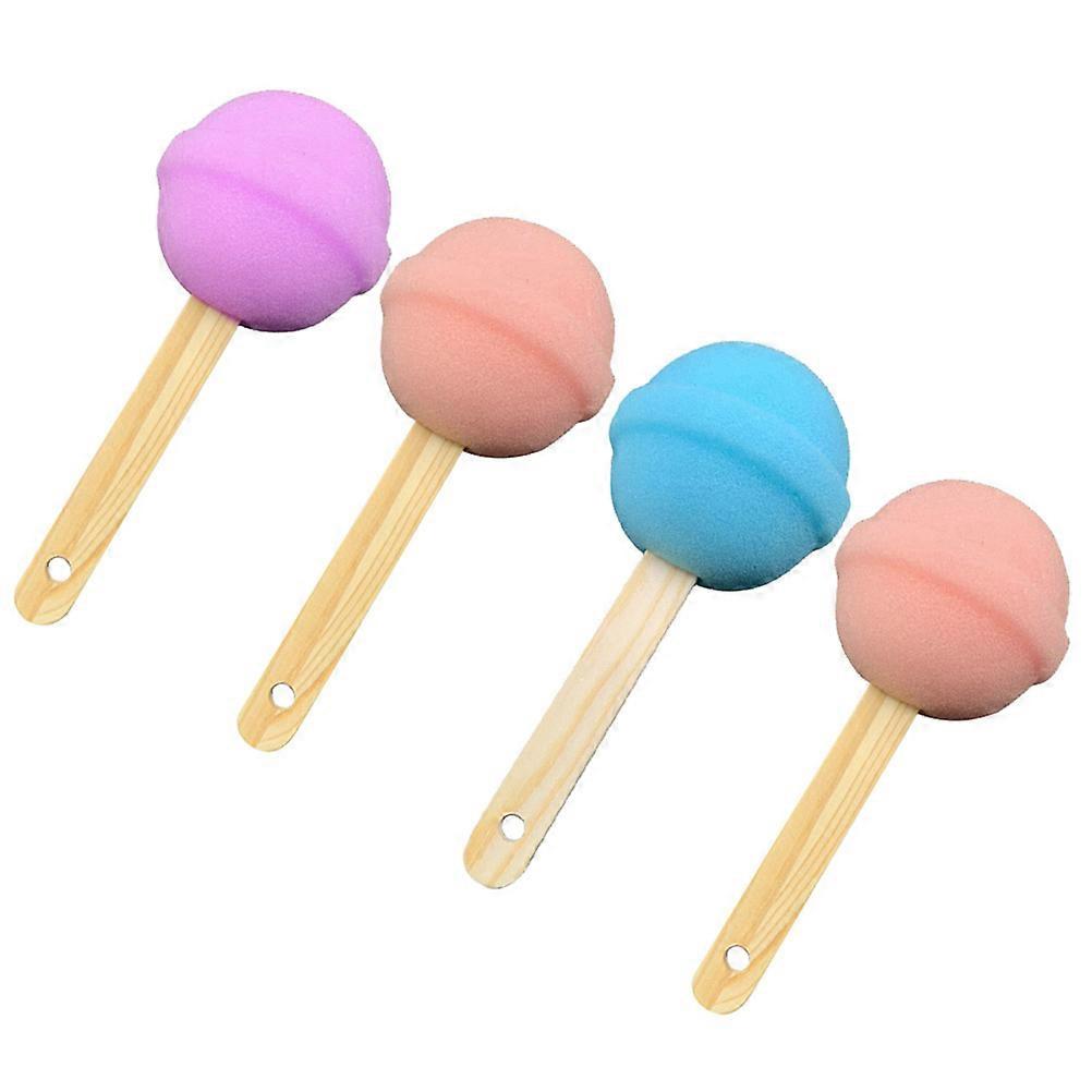 8 Pcs Lollipop Bathing Sponge For Human Use With Assorted Color For Skin Cleaning And Absorbing Bath Liquid