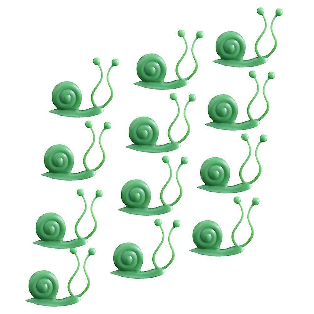 20Pcs Plant Climbing Wall Fixture Clips Green for Vine Support Hooks