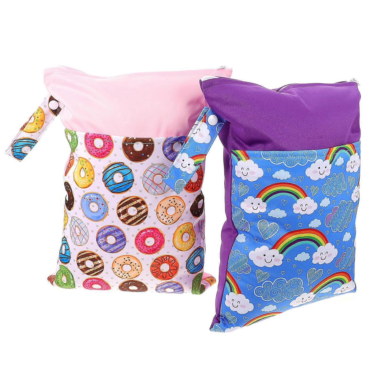 Multi-Function Waterproof Diaper Storage Bags for Women Convenient 2Pcs