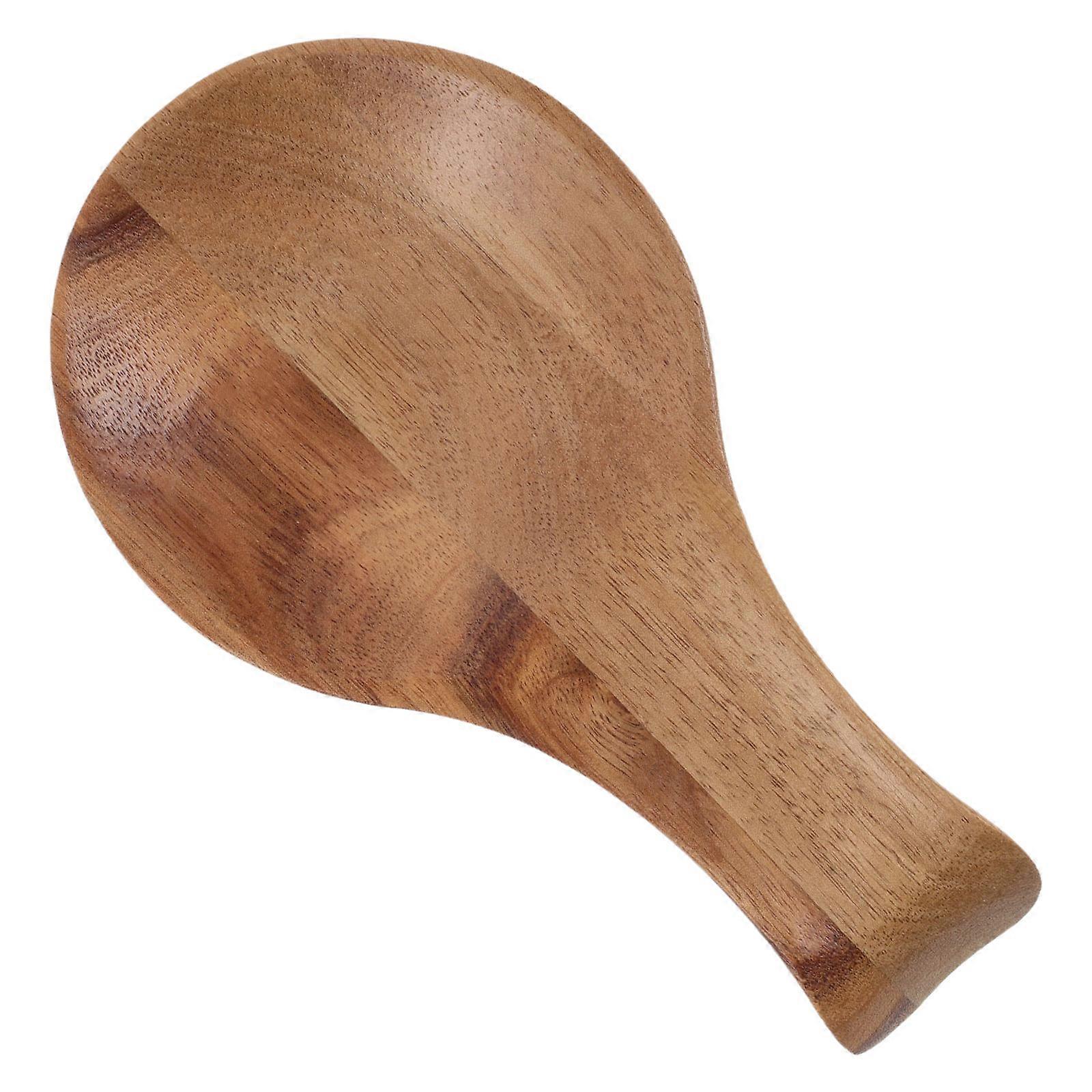 Wood Spoon Rest for Kitchen Countertop with 2Pcs Spatula Holder