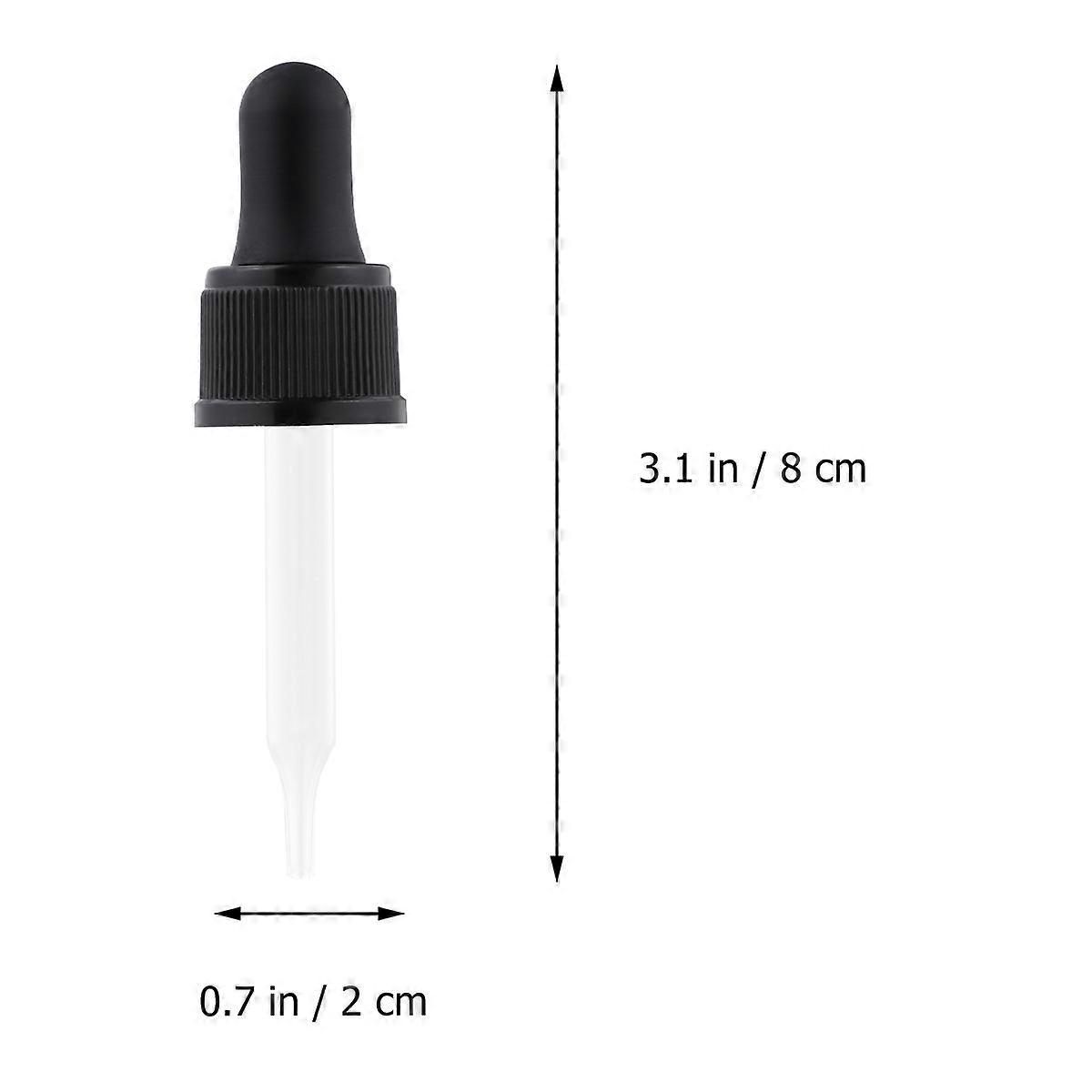 12Pcs Black Liquid Extraction Droppers Multi-Function Pipettes For Home Hospital Use And Makeup Supplies