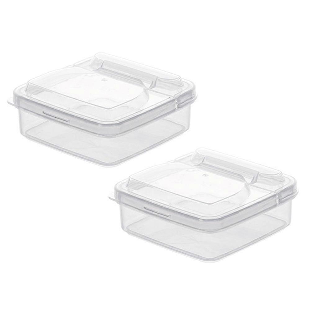 Butter Boxes for Food Storage 4Pcs Transparent Cheese Slice Cases