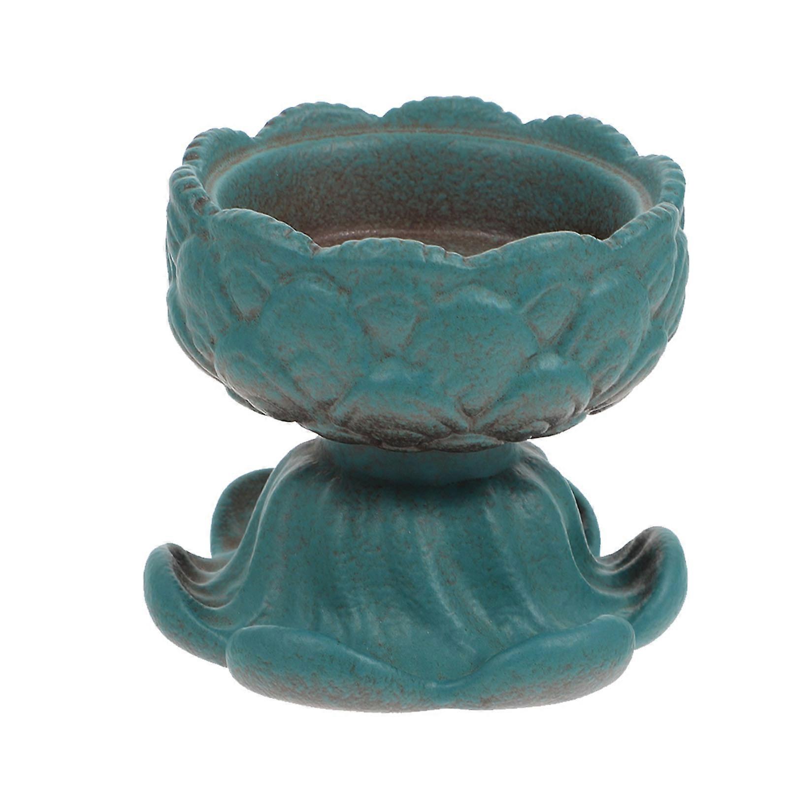 Ceramic Incense Burner Lotus Design for House Use 4Pcs Set