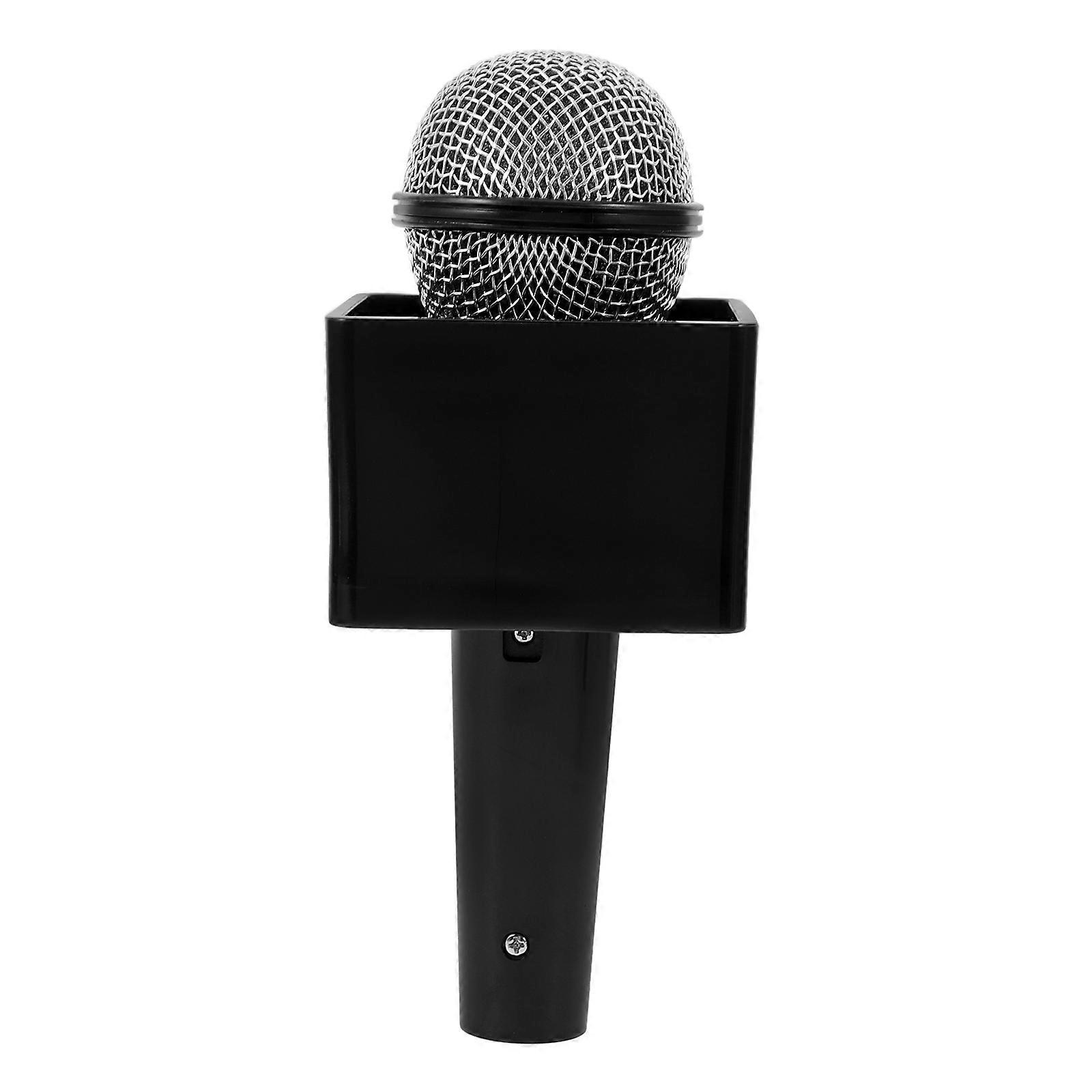 Simulated Microphone Model For Stage Props Costume Parties Black Realistic 2Pcs