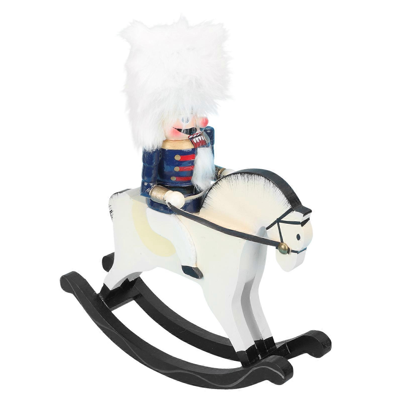 Traditional Horse Shape Nutcracker Puppet For Families Christmas Decoration Measuring 28x25cm 1Set