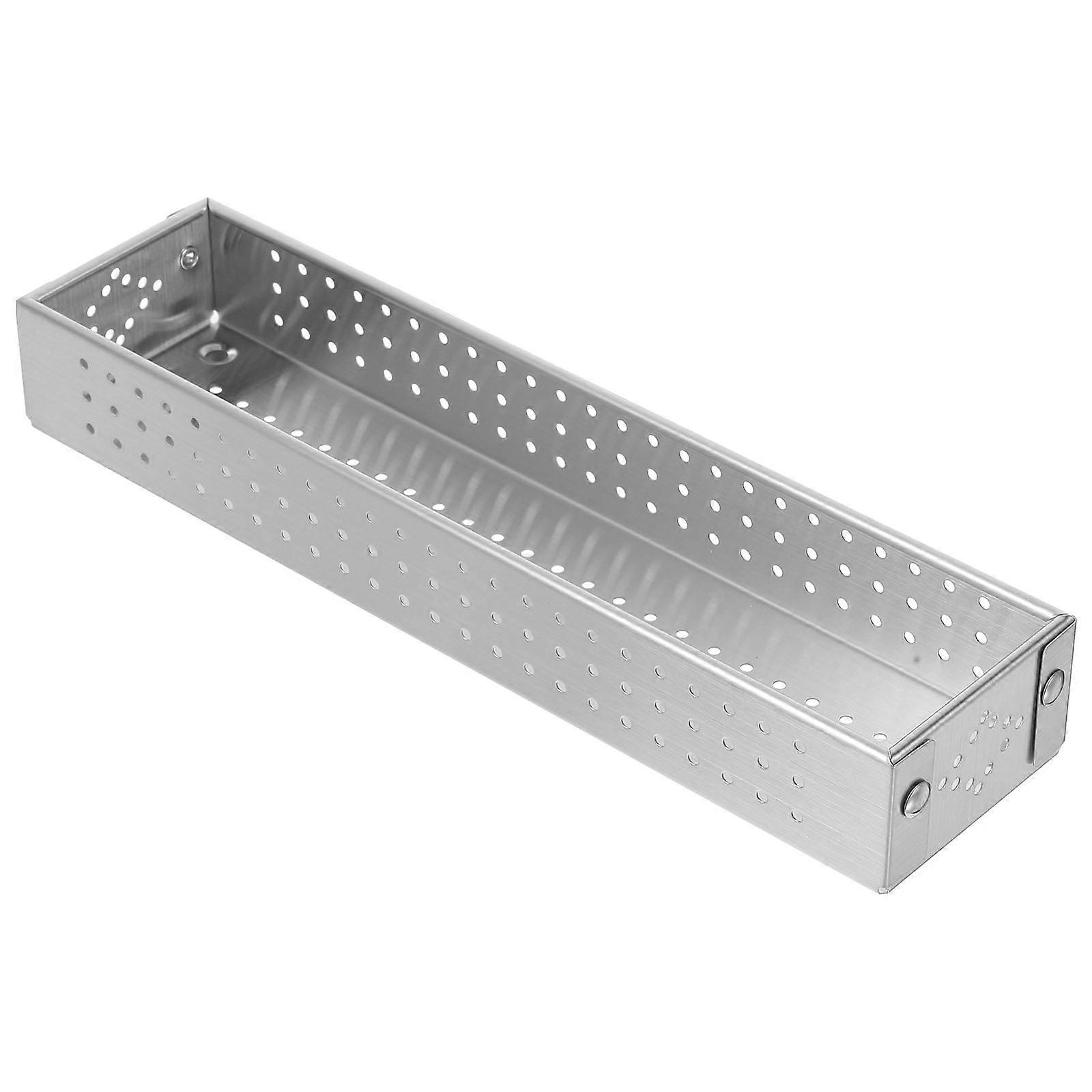 Silver Chopsticks Spoon Box for Kitchen Use 3Pcs Storage Container