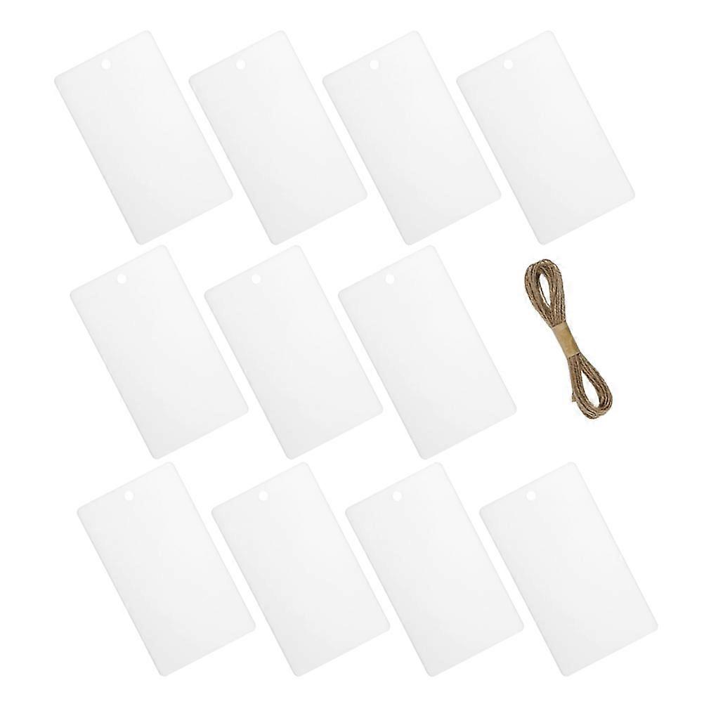 White Acrylic Place Cards Tags for Seating Reserved 64Pcs