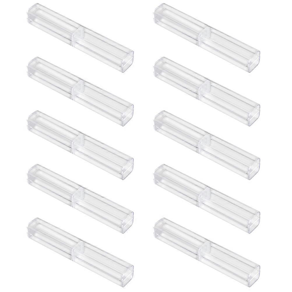 Transparent Pen Box Clear Pen Case for Storage Use 20Pcs Plastic Material