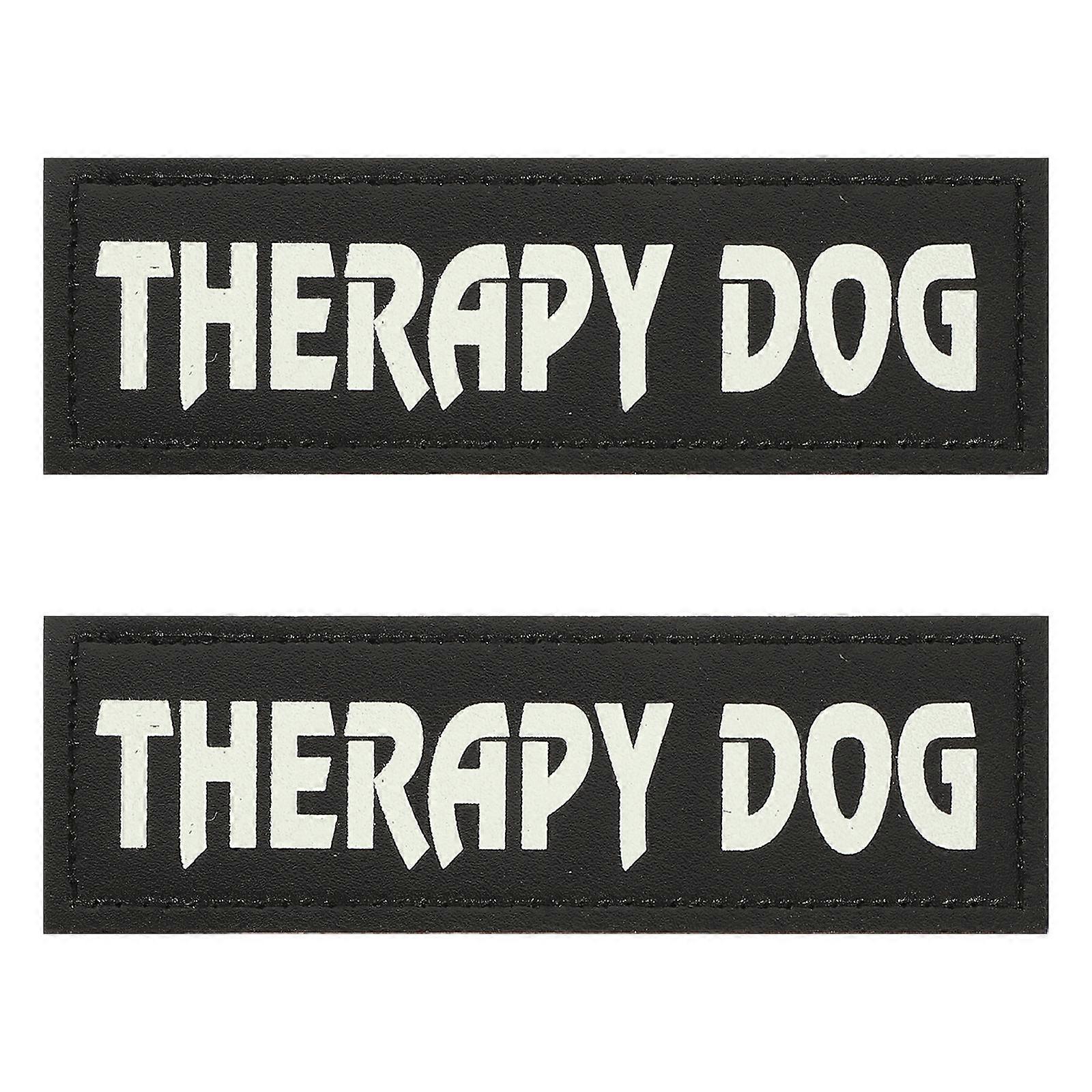 Service Dog Vest Patch Reflective with Removable Dog Tag 4Pairs