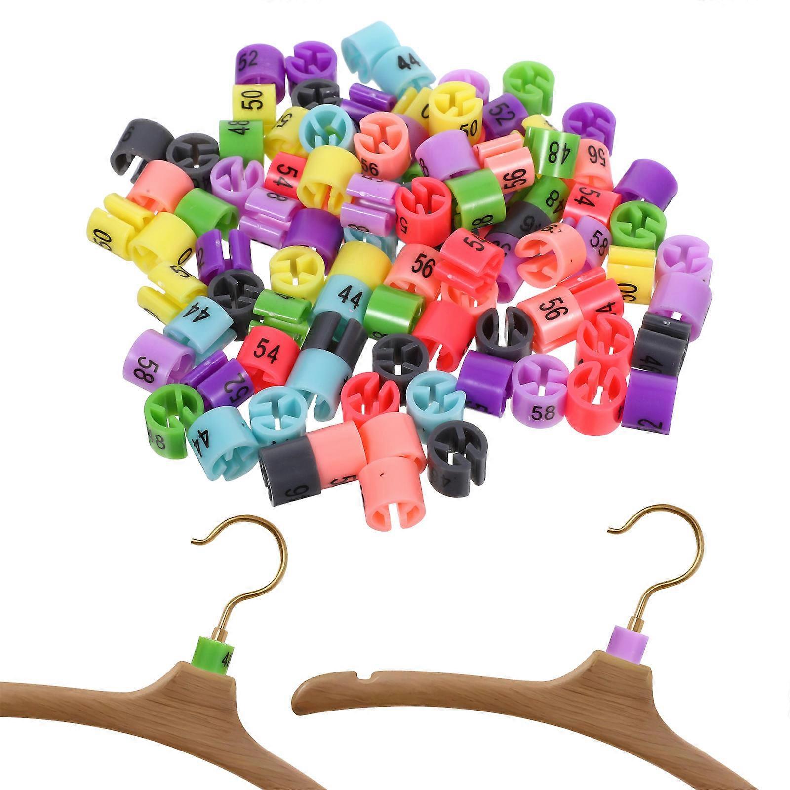 Colored Plastic Size Rings Clothes Hanger Size Markers 320Pcs Set