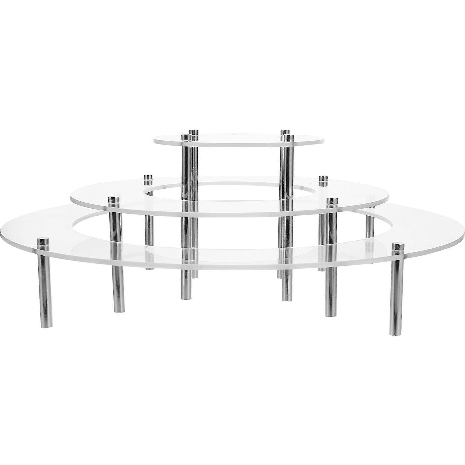 Acrylic Cake Stand Display Stand For Dessert Cakes And Cupcakes 11.8X11.8X3.9In Delicate Design 2 Sets