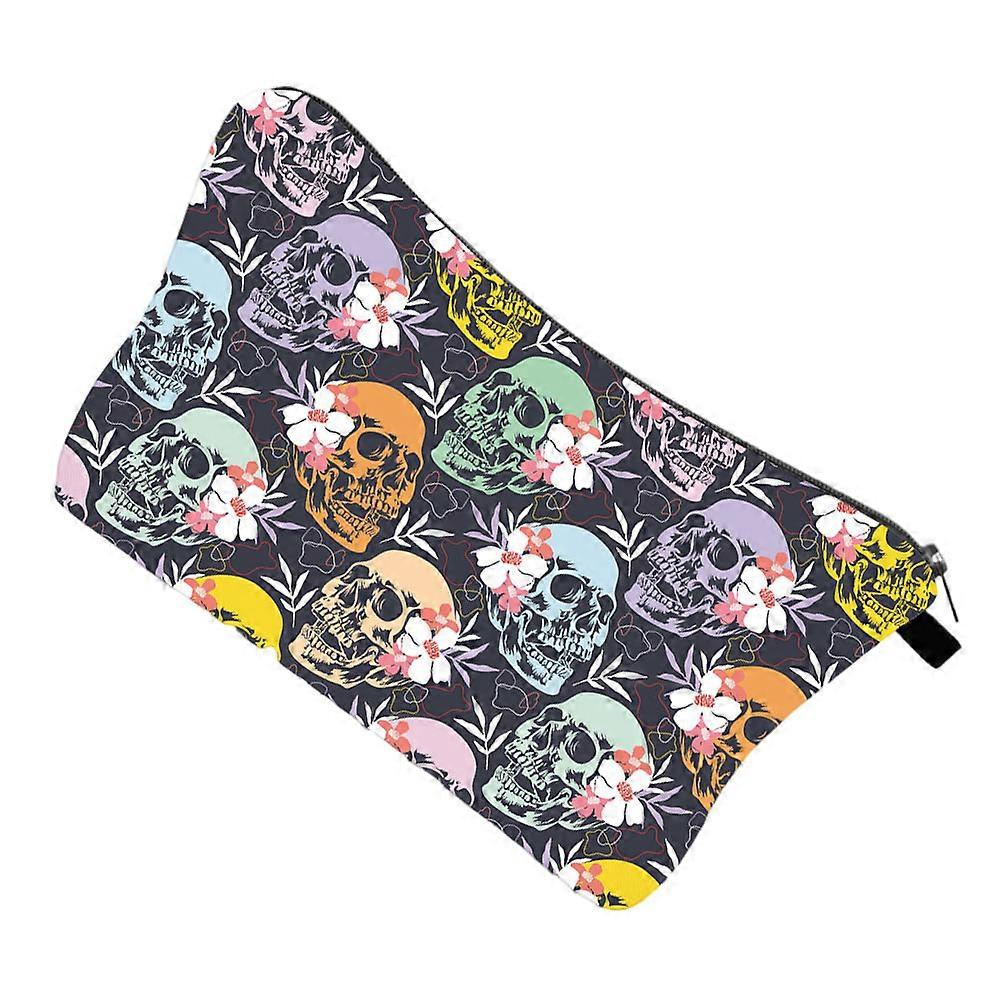 Makeup Bag Skull Cosmetic Bag for Portable Storage 2Pcs