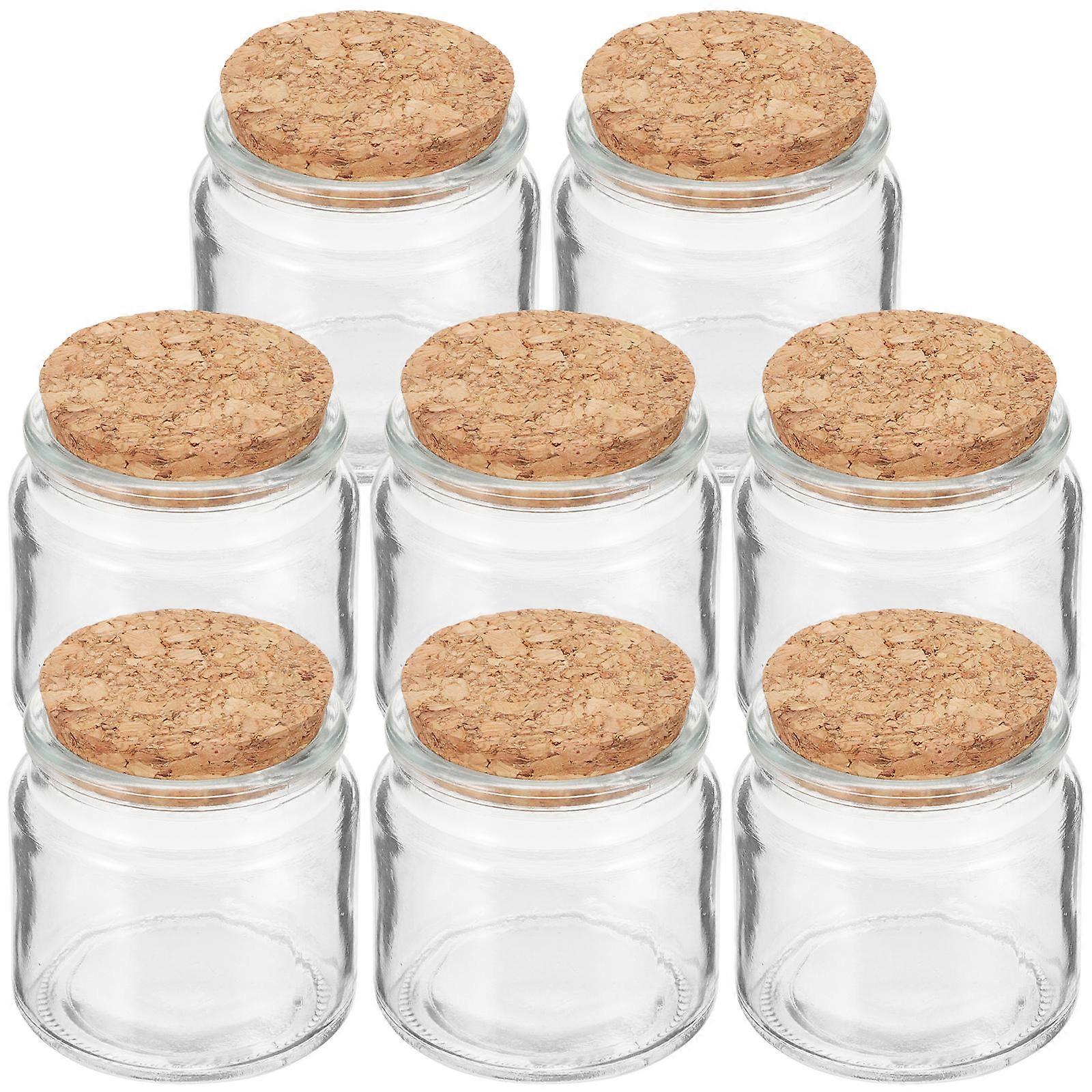 Glass Candle Jars Empty Containers for Storage 16Pcs with Wood Lids
